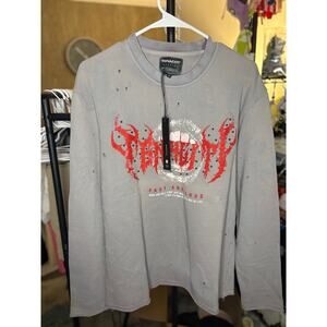 NWT Sz. M - Tenaciti Crew Neck Sweatshirt (Gray/Red)